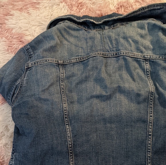 GARAGE denim jacket jeans dark wash small medium - Picture 3 of 4